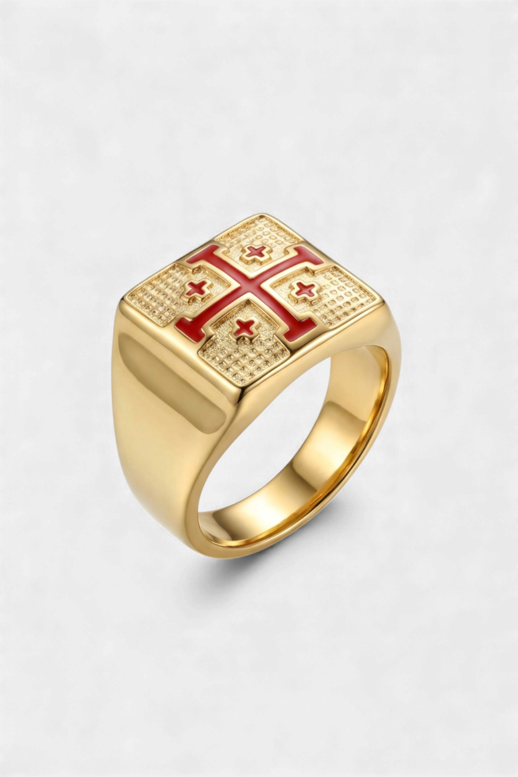 Bague Chevalière<br> Croix de Jerusalem Or