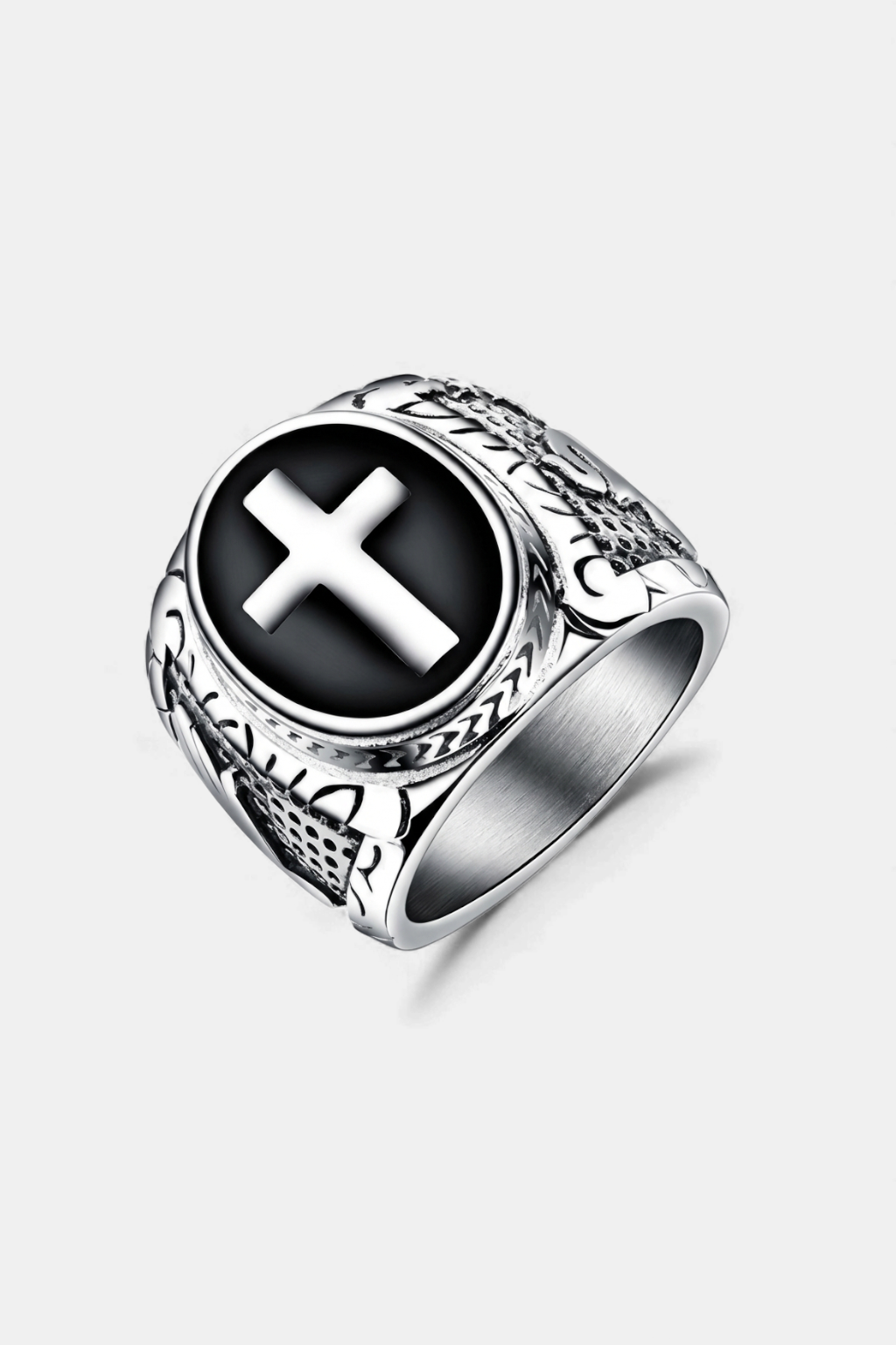 Bague Chevalière Sainte Croix Argent