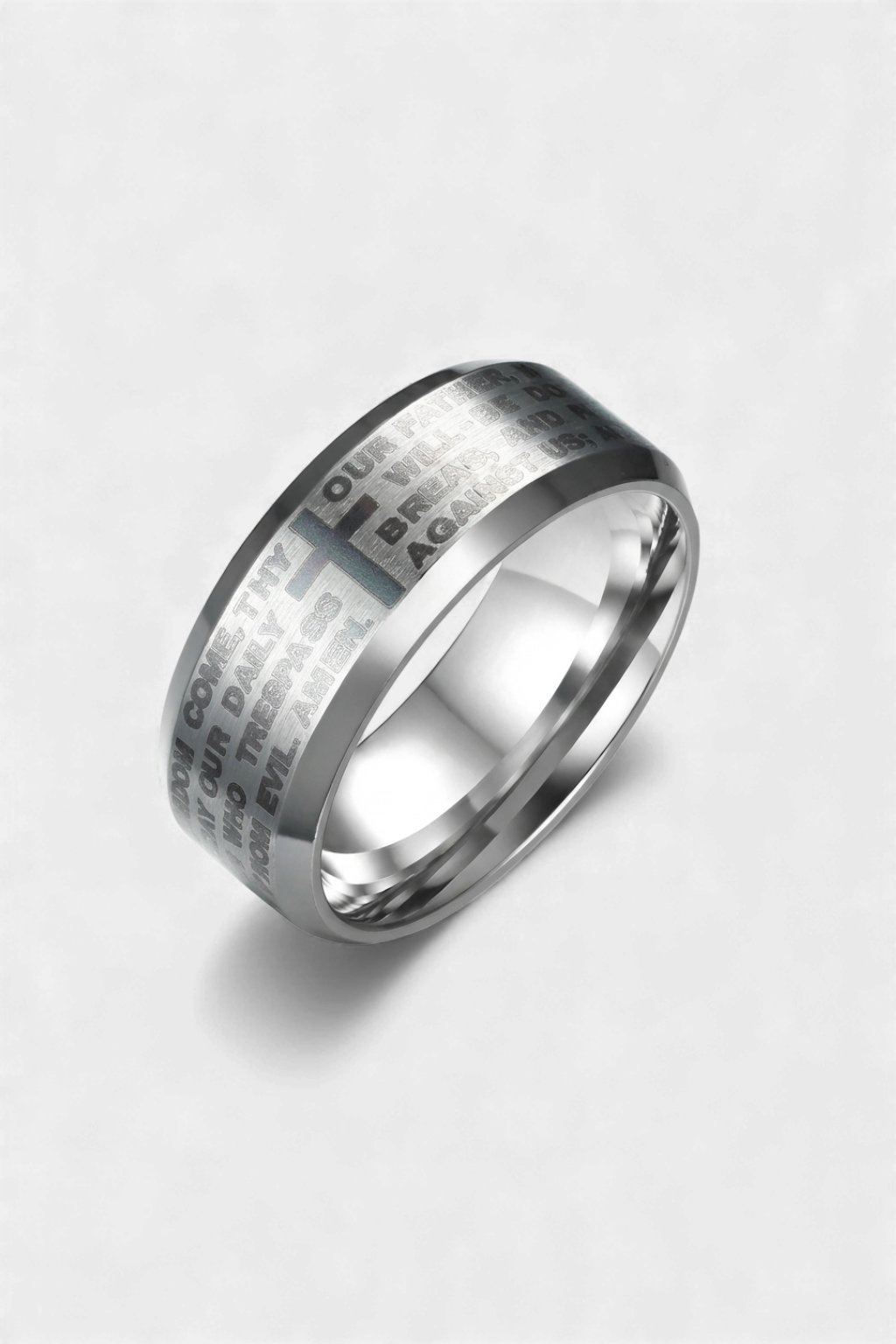 Bague Religieuse En Argent Prière Du Notre Père