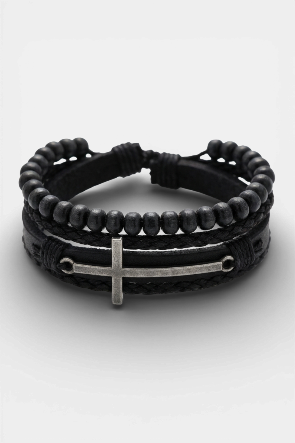 Bracelet Chrétien Manchette En Cuir