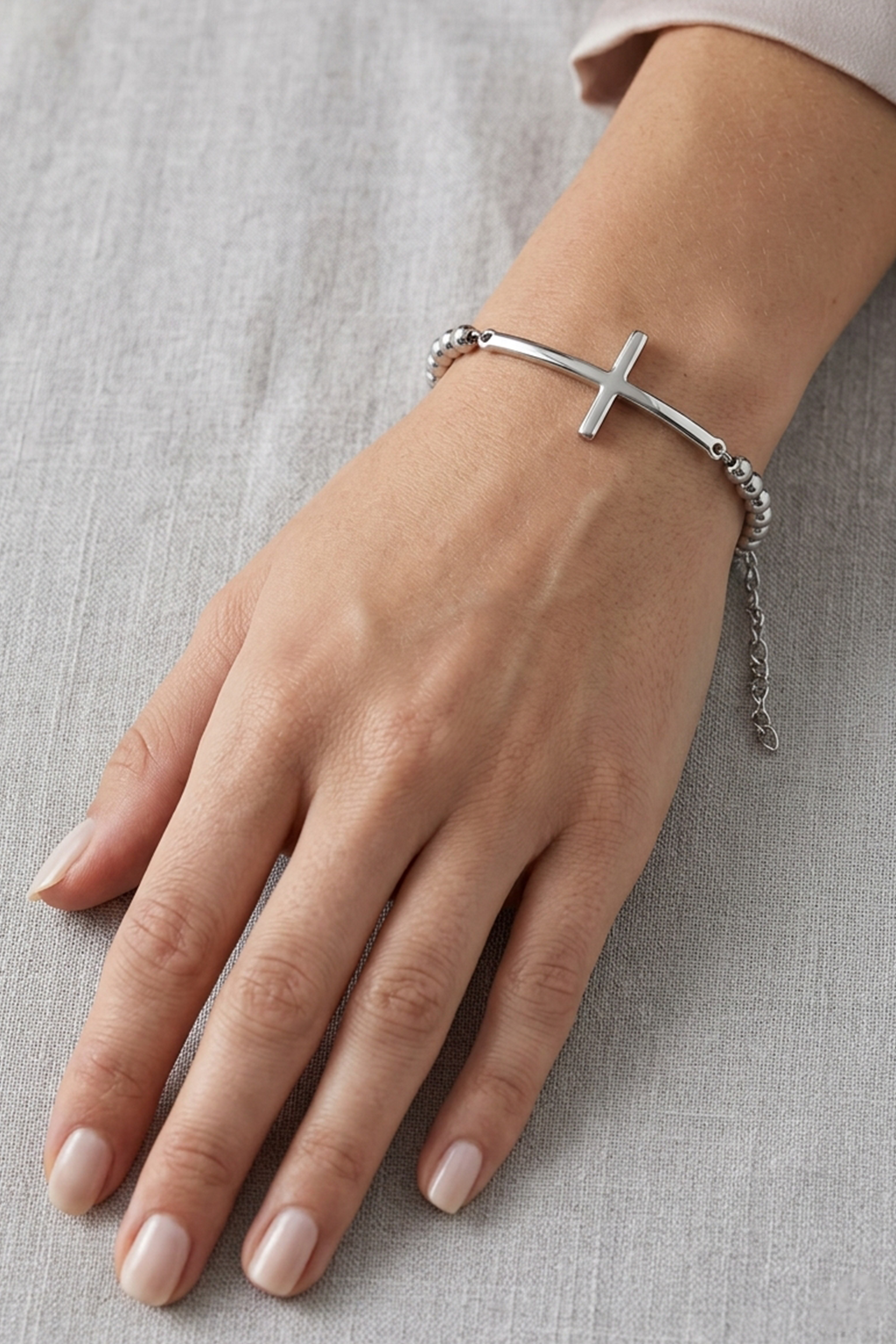 Bracelet Croix Argent - Boutique Chretienne