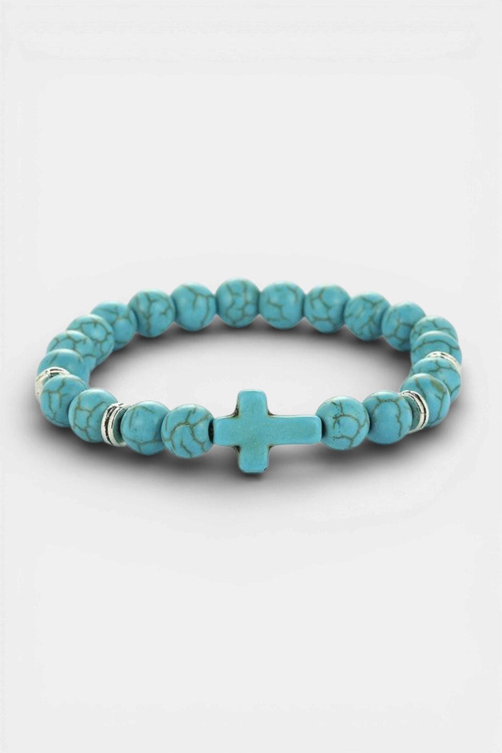 Bracelet Religieux Croix Et Perles à Motifs