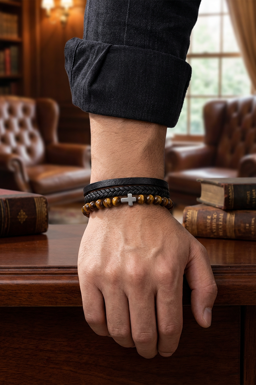 Bracelet Croix Homme Bracelet Croix Et Perles