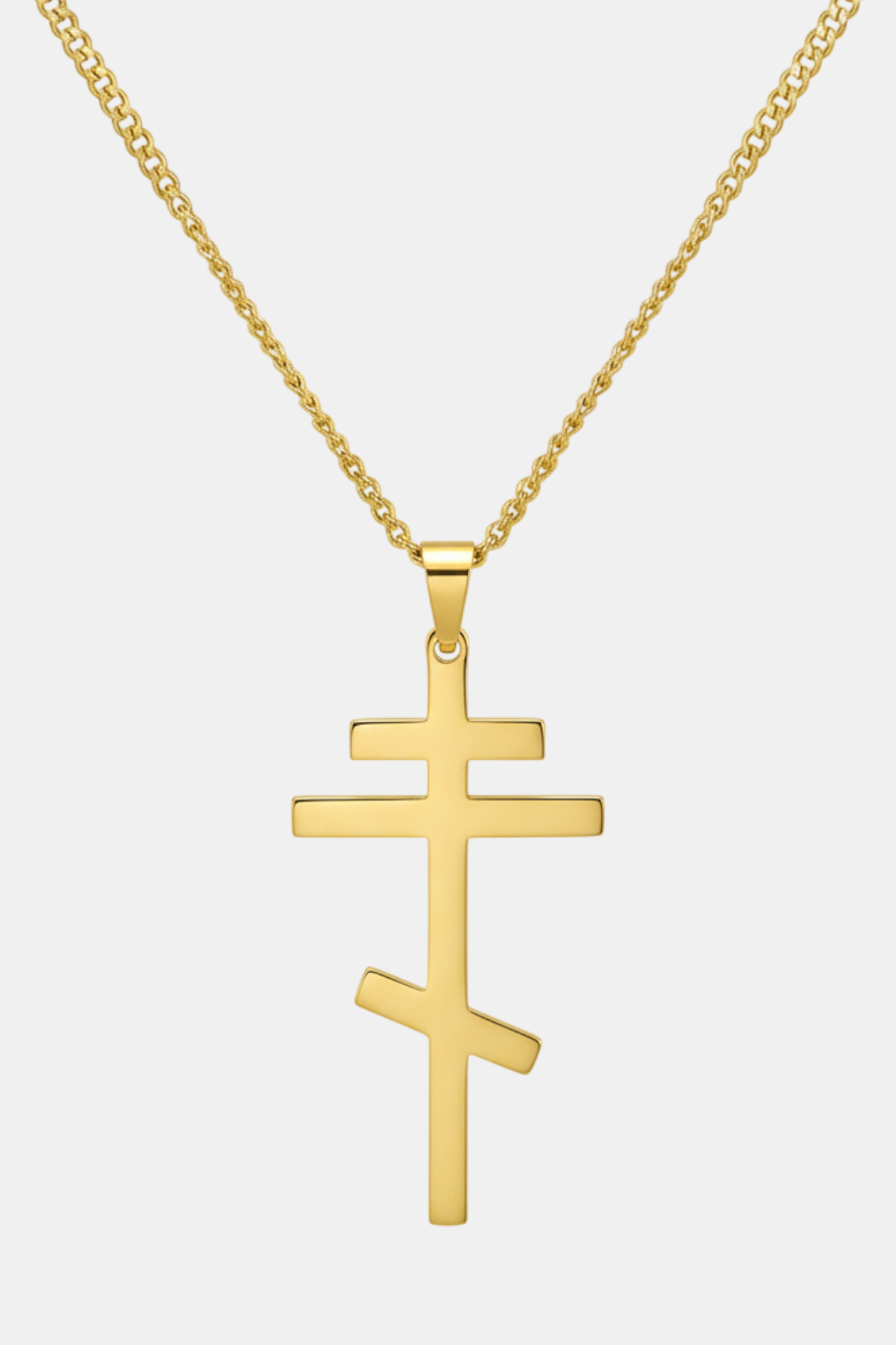 Collier Croix Orthodoxe Plaqué Or