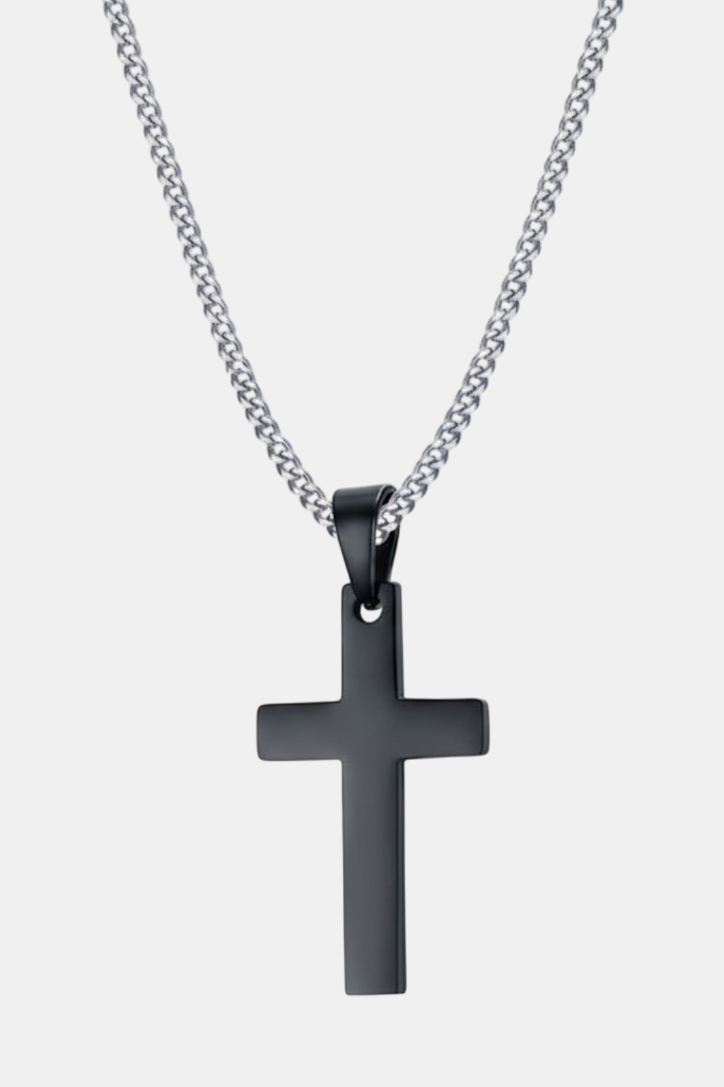 Collier Croix Pendentif Noir