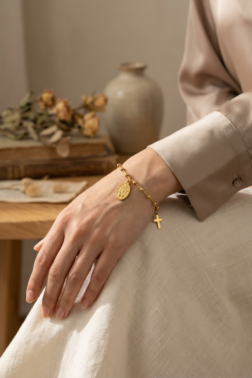 Bracelet Vierge Marie Or