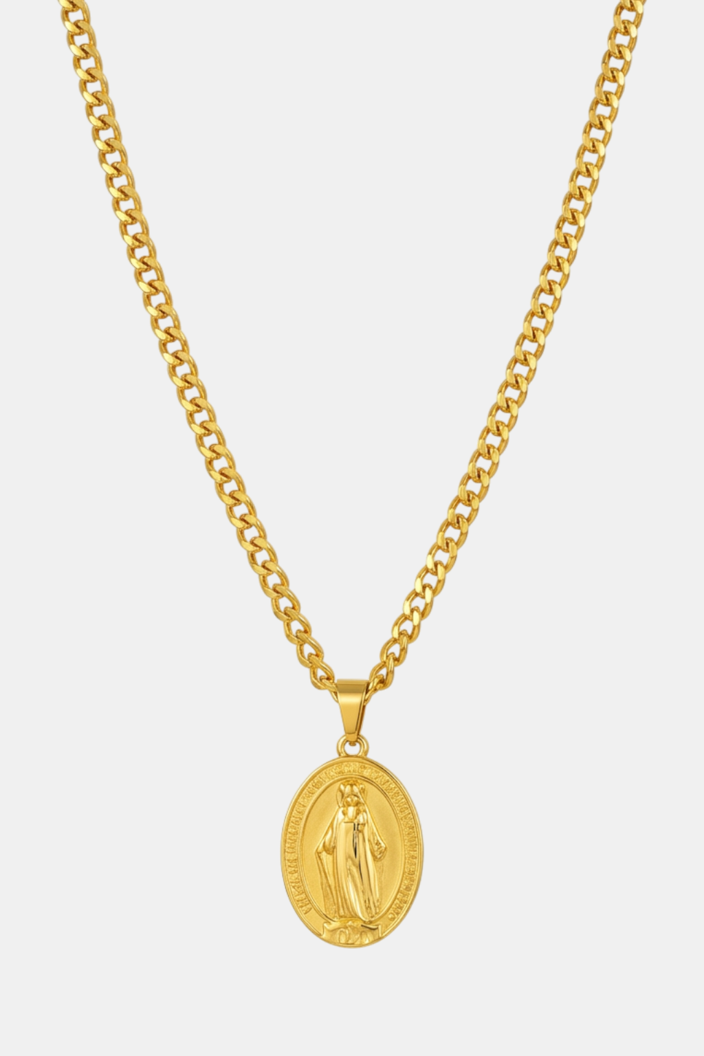 colar virgem maria ouro