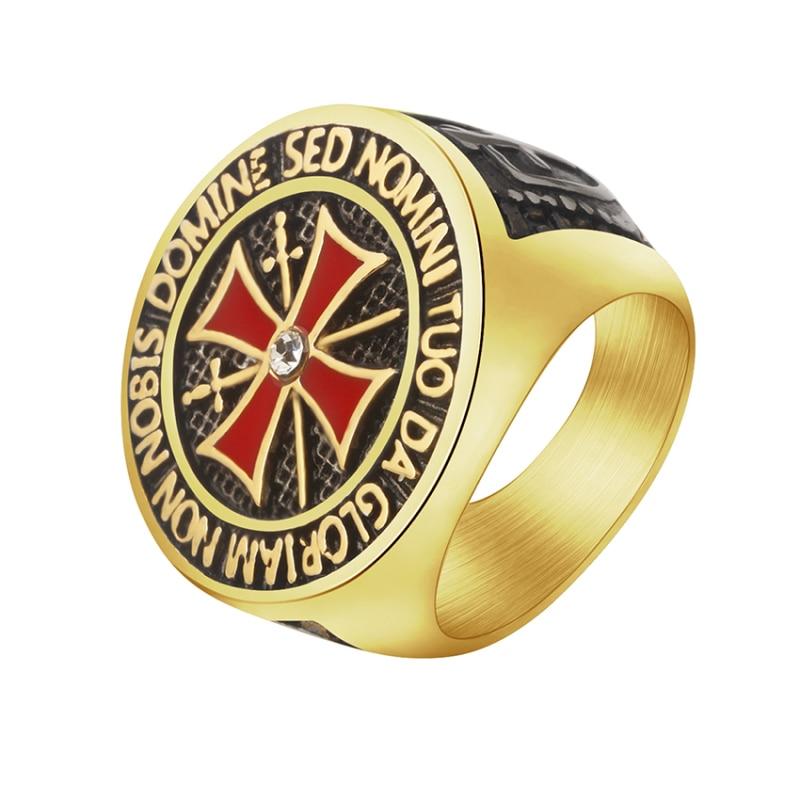 Signet Ring Templar Cross Gold Christian Boutique Boutique