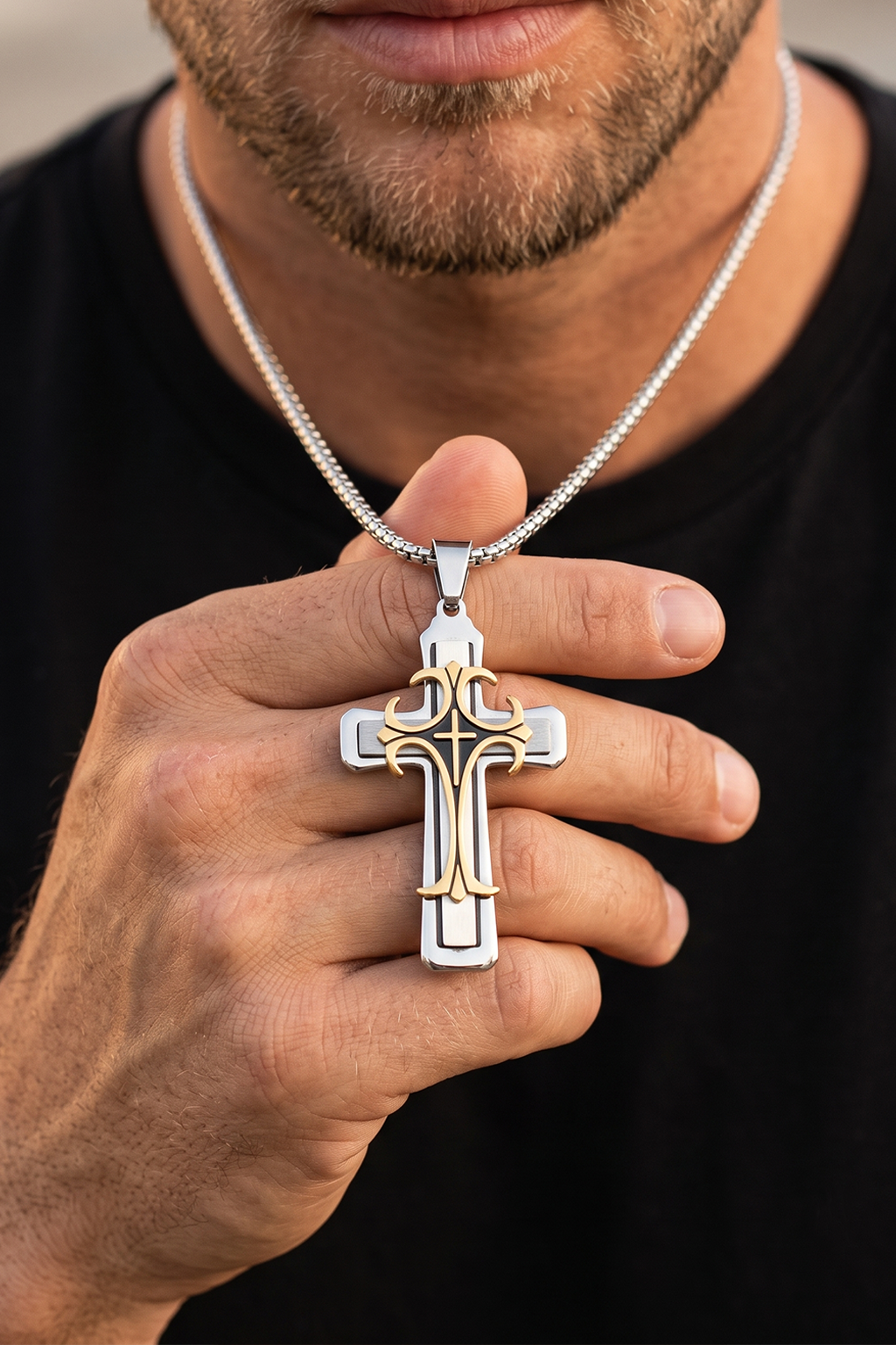 Pendentifs croix hommes