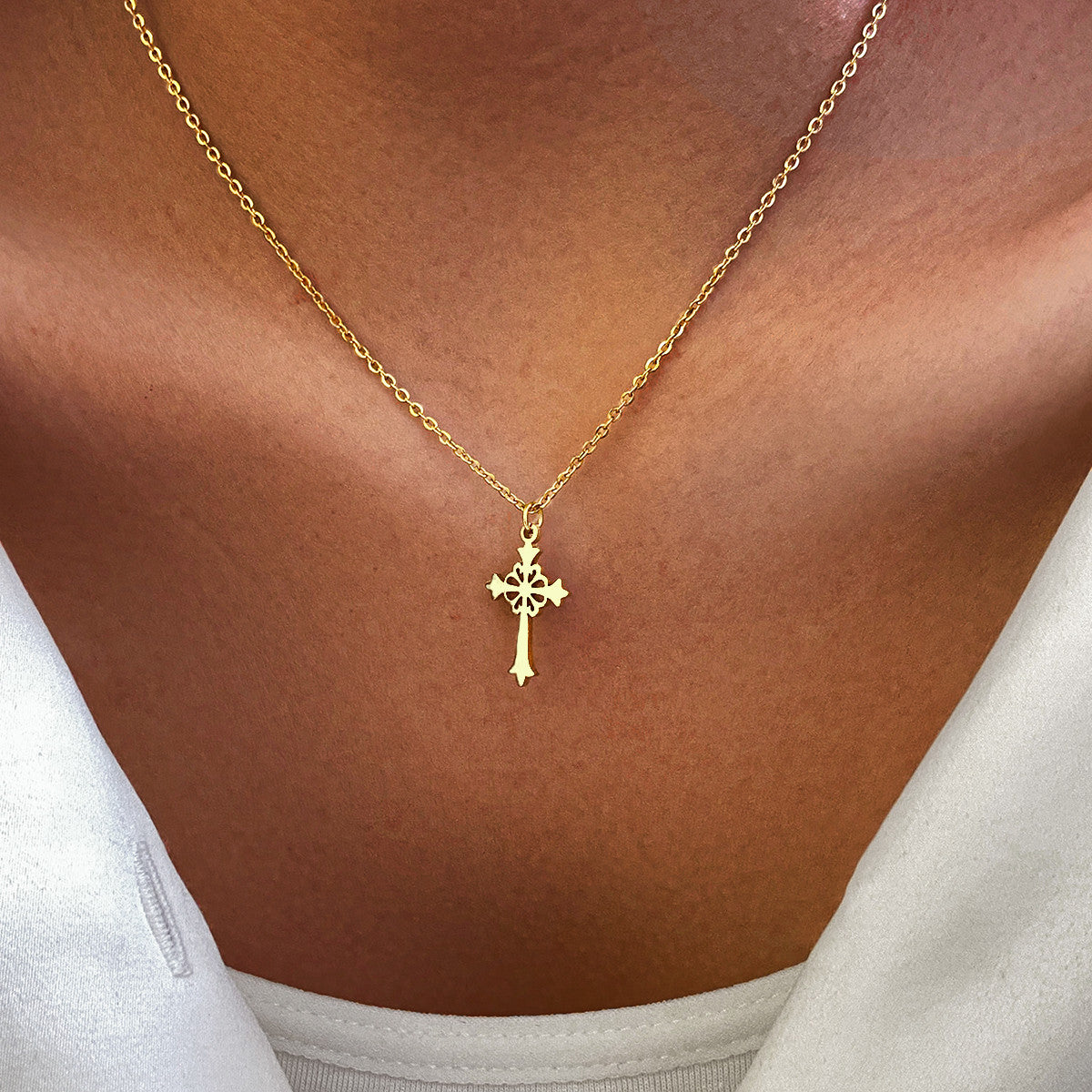 Collier - Homme - Pendentif - Croix - Catholique - Grand Modèle Collier - Homme - Pendentif - Croix - Catholique - Grand Modèle