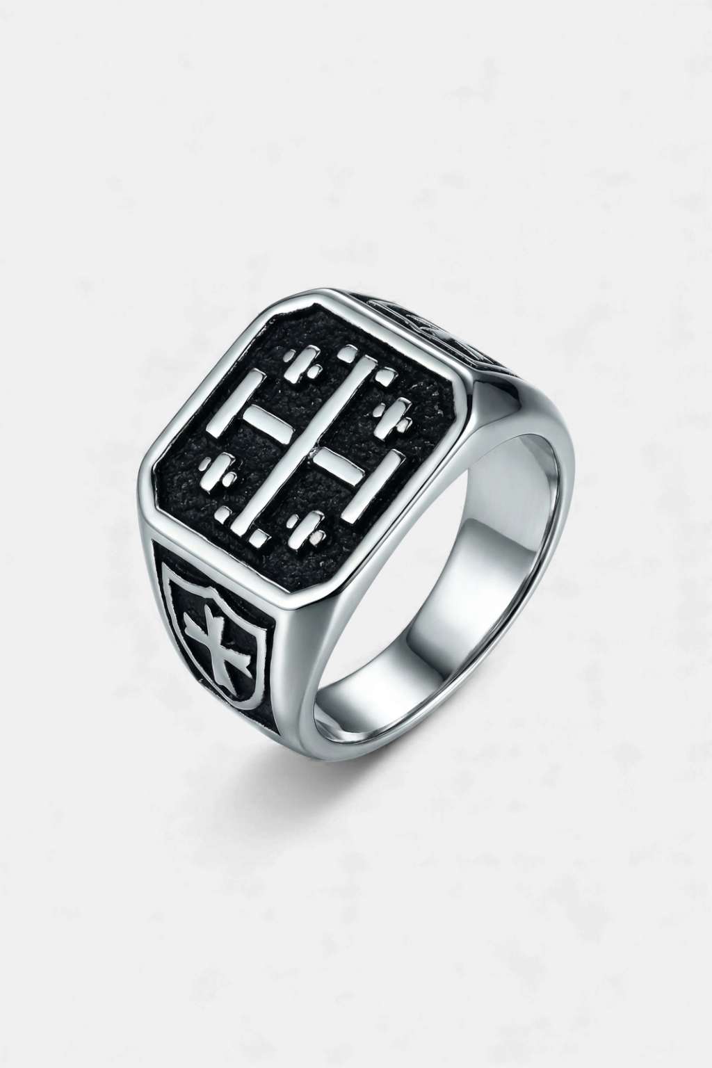 Bague Chevalière<br> Croix de Jerusalem Argent