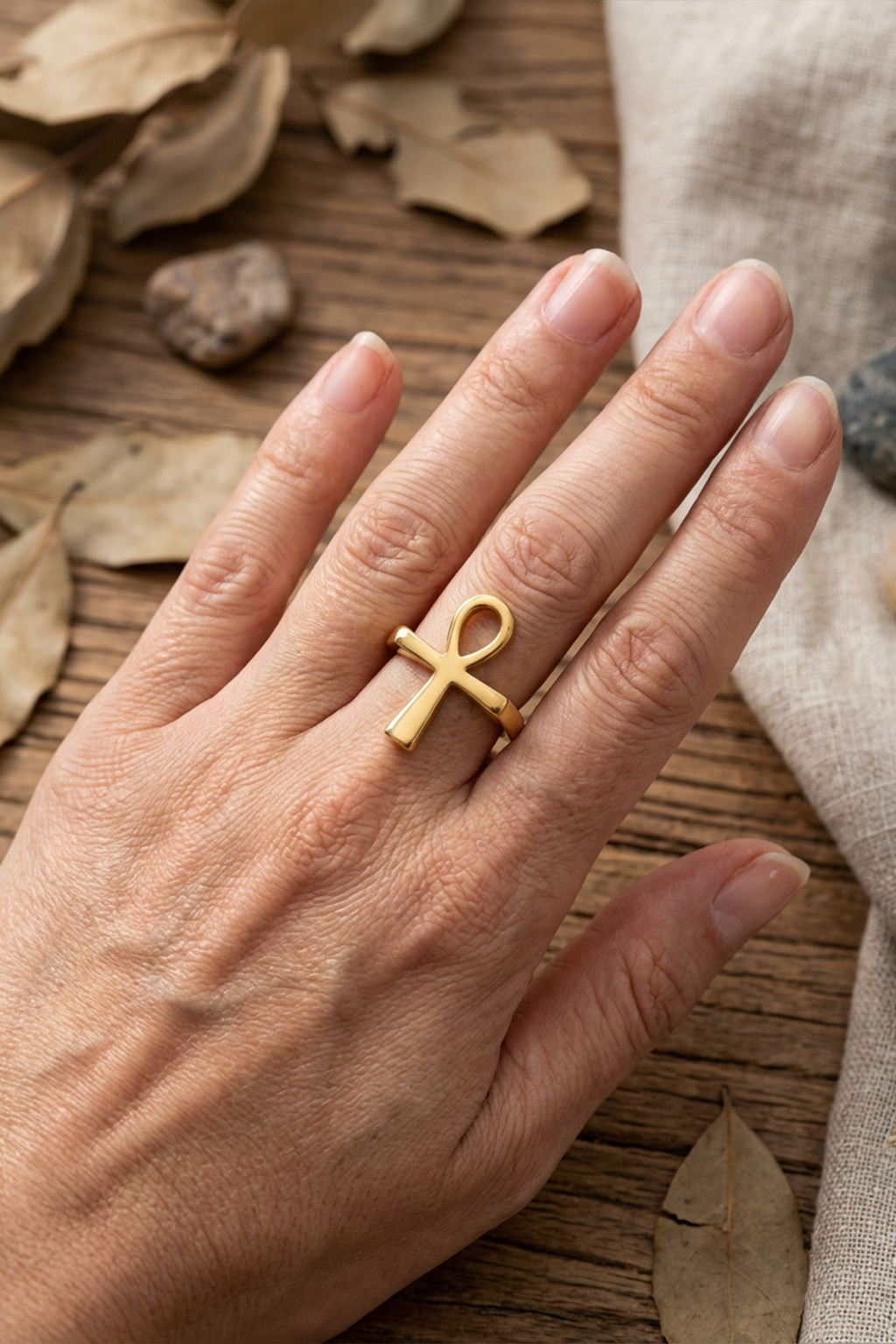 Bague Croix Egyptienne