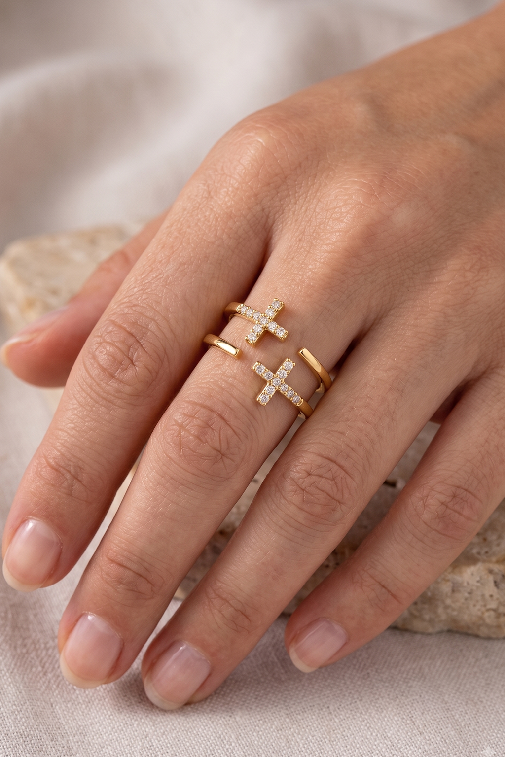 Bague Croix OR - Boutique Chretienne