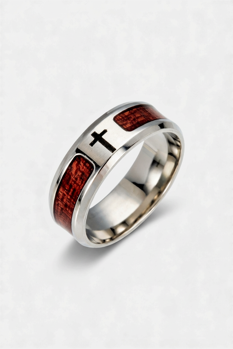 Bague Croix en Bois