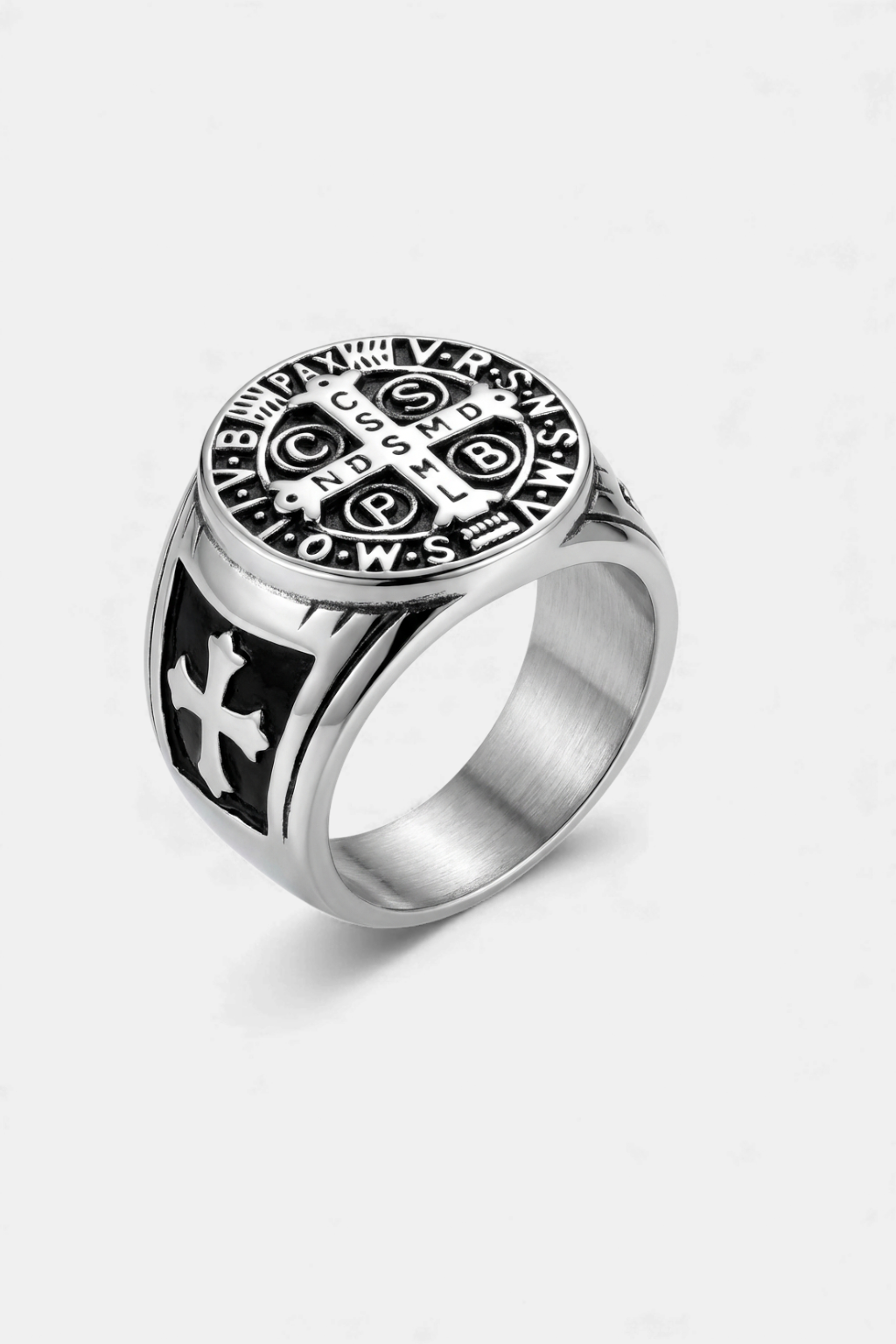 Bague Médaille Saint Benoit Argent