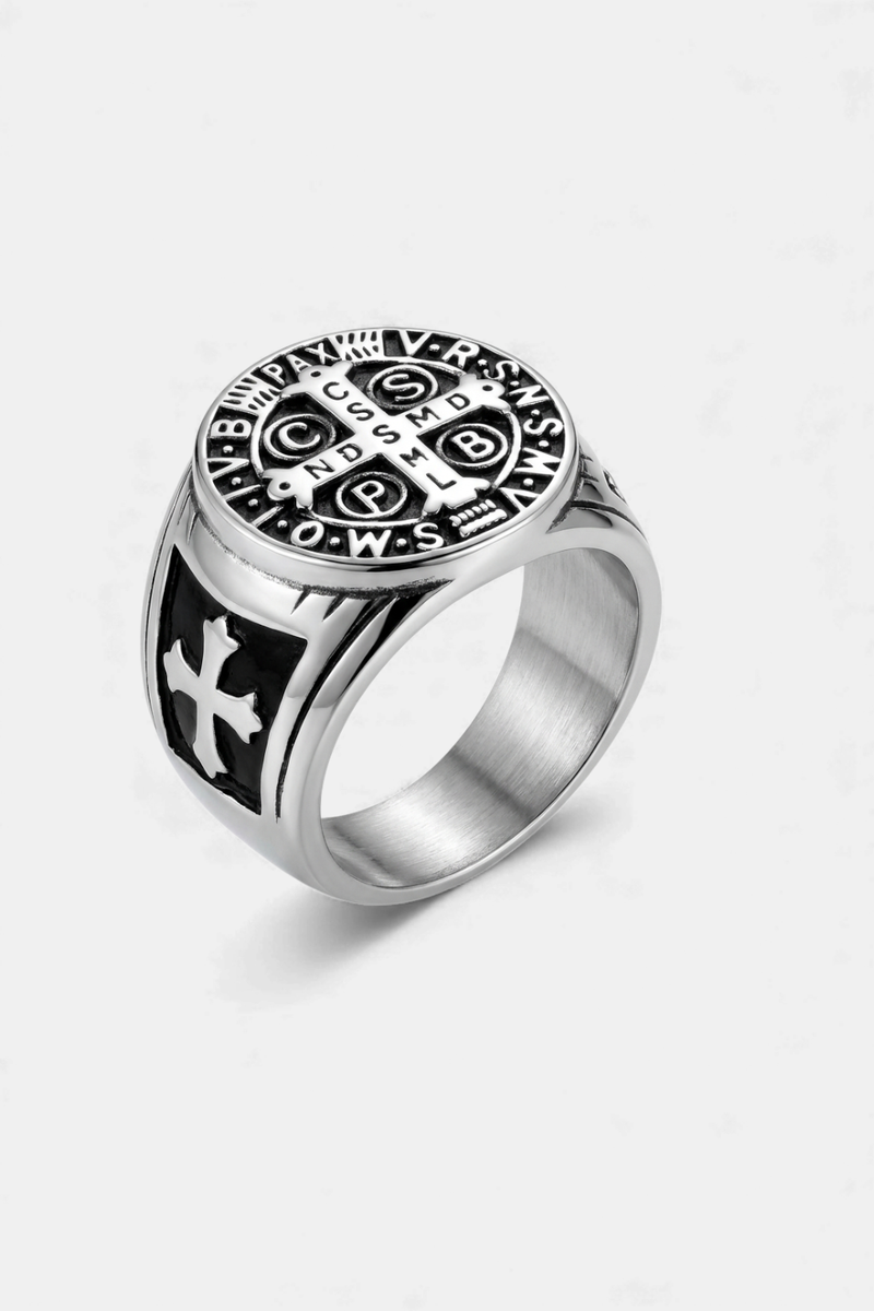 Anello medaglia<br> San Benedetto Argento