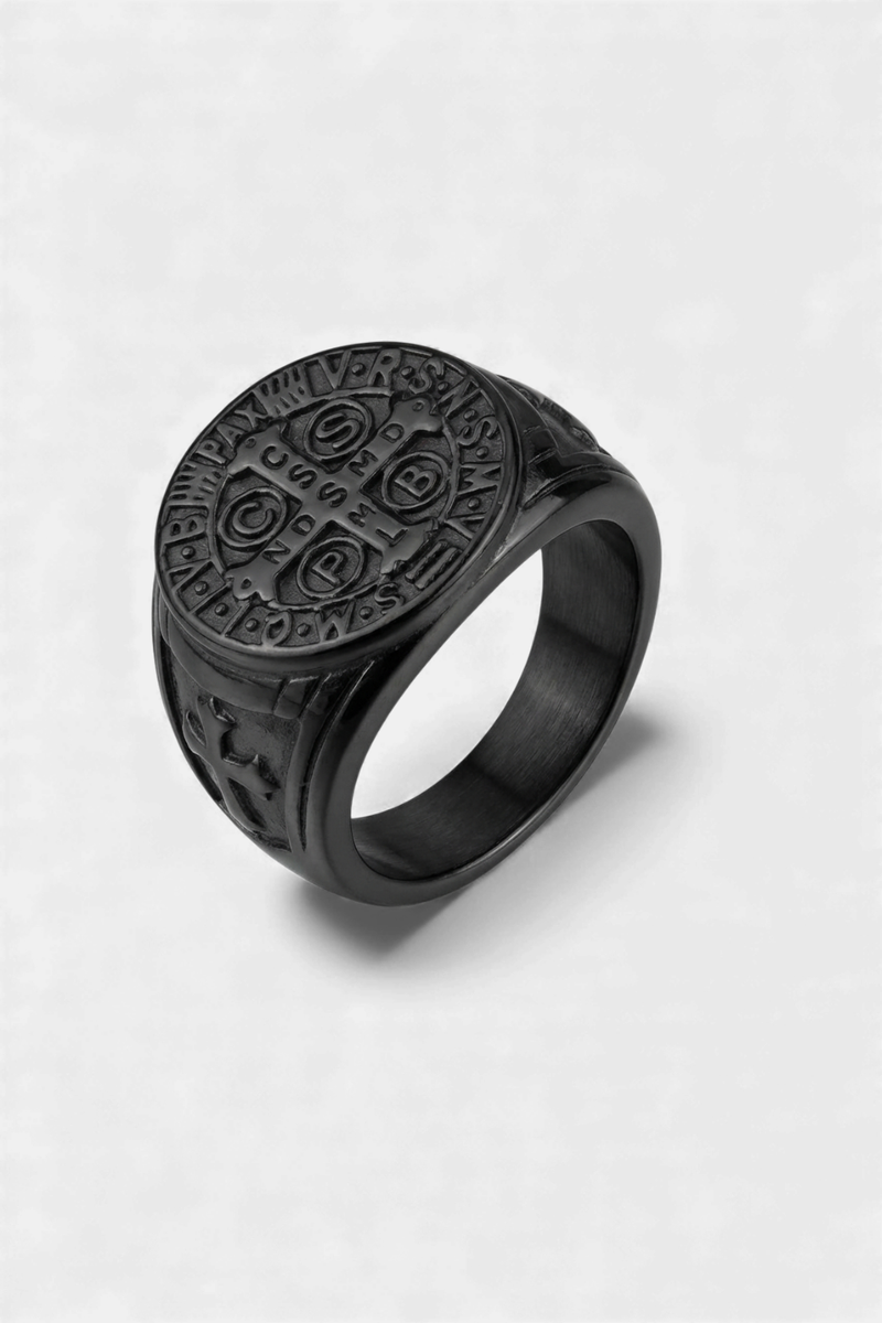 Bague Saint-Benoît - Noir Mat