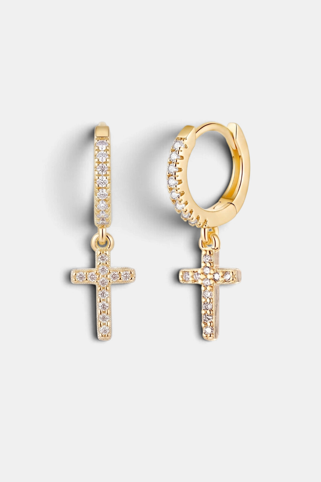 Boucles D'oreilles Croix OR - Boutique Chretienne