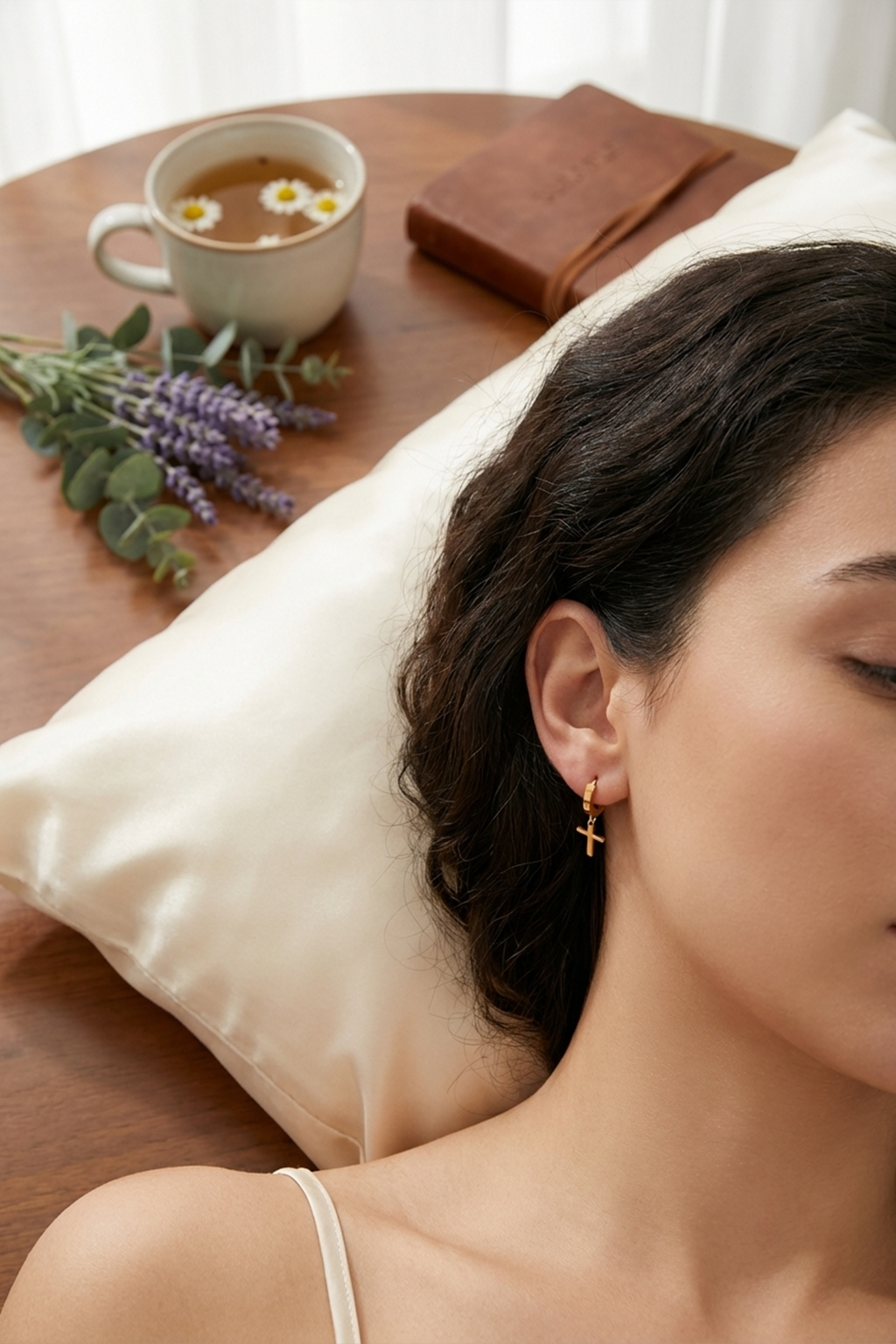 Boucles D'Oreilles Petites Croix ALIENOR Dorées