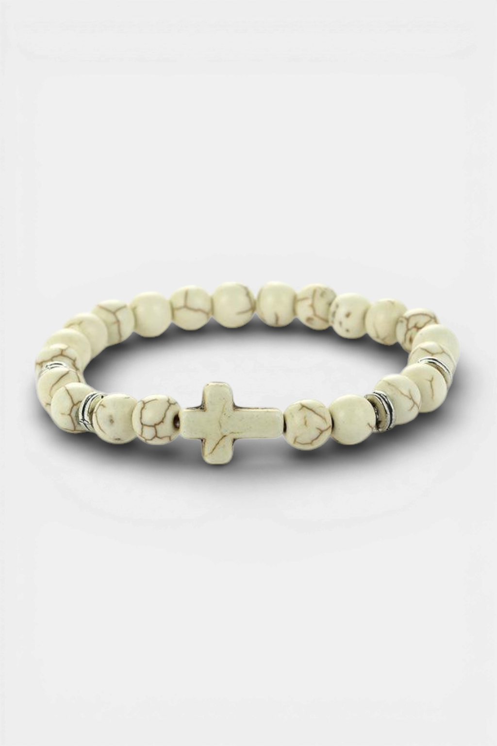 Bracelet Religieux Croix Et Perles à Motifs