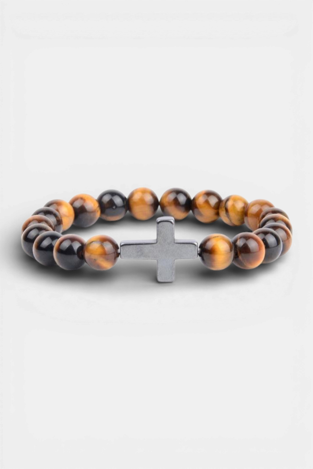 Bracelet Religieux Croix Et Perles à Motifs