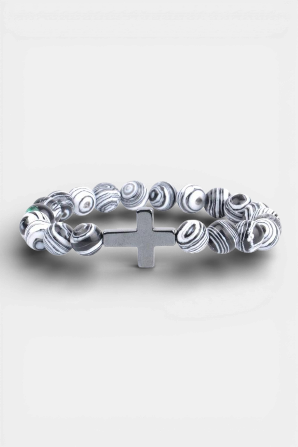 Bracelet Religieux Croix Et Perles à Motifs