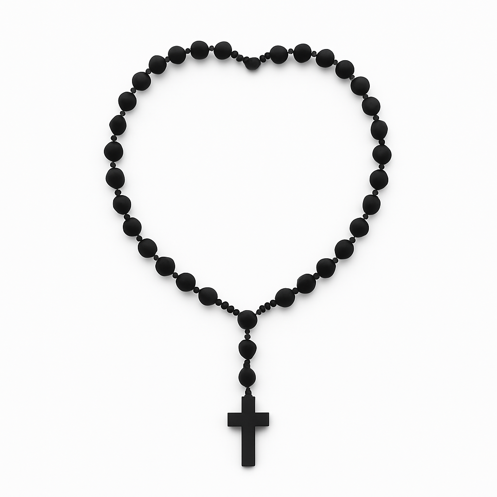 Chapelet bois noir-Boutique Chrétienne