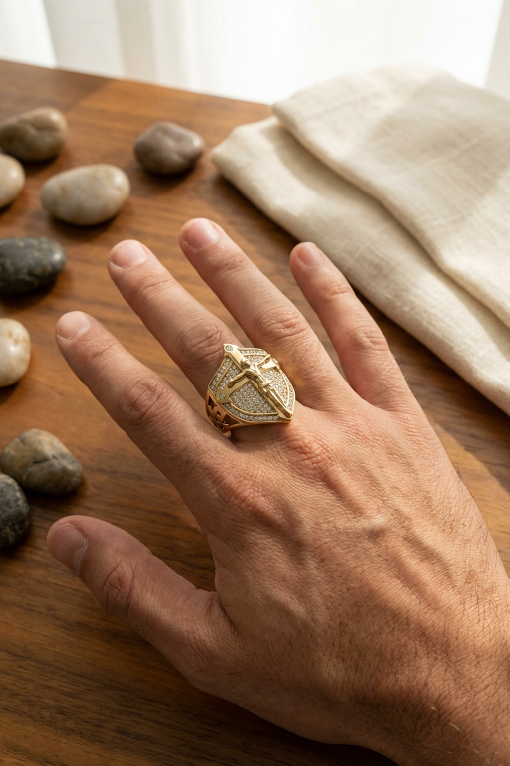 Chevalière Homem<br> Escudo Cristão