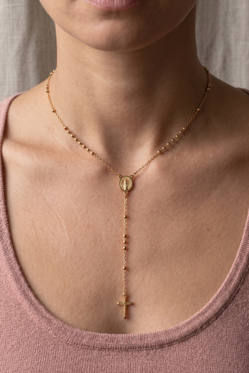 Collier Chapelet - Couleur OR - Boutique Chretienne