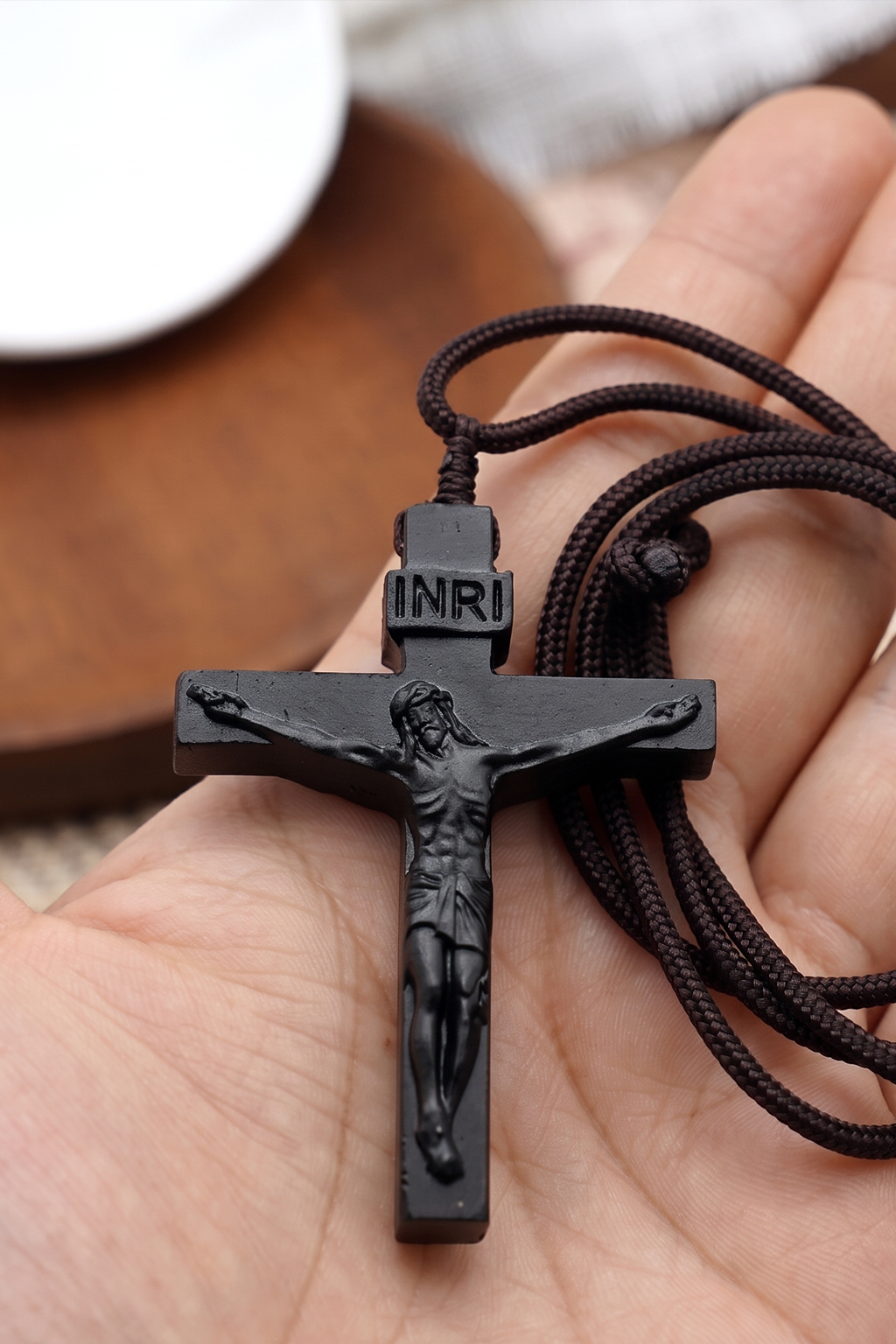 Collier Croix Bois - Boutique chretienne