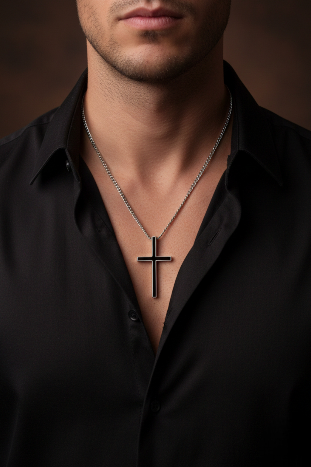 Collier Croix  Croix En Acier Homme