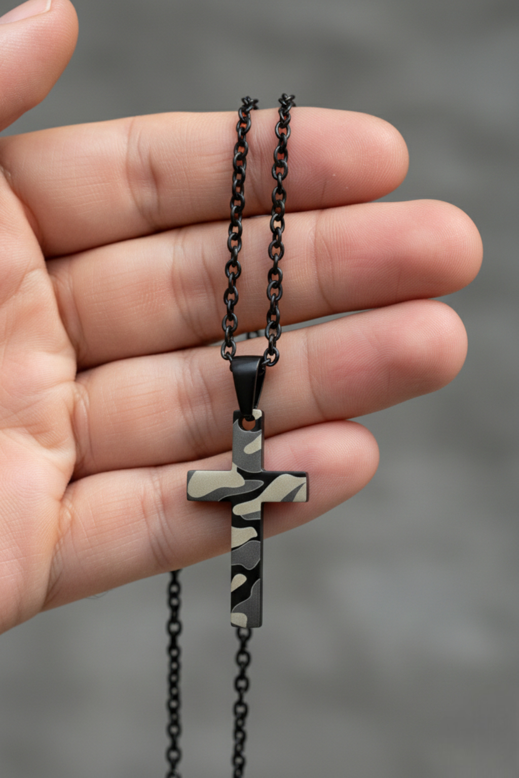 Collar Cruz Hombre<br> Collar Camuflaje