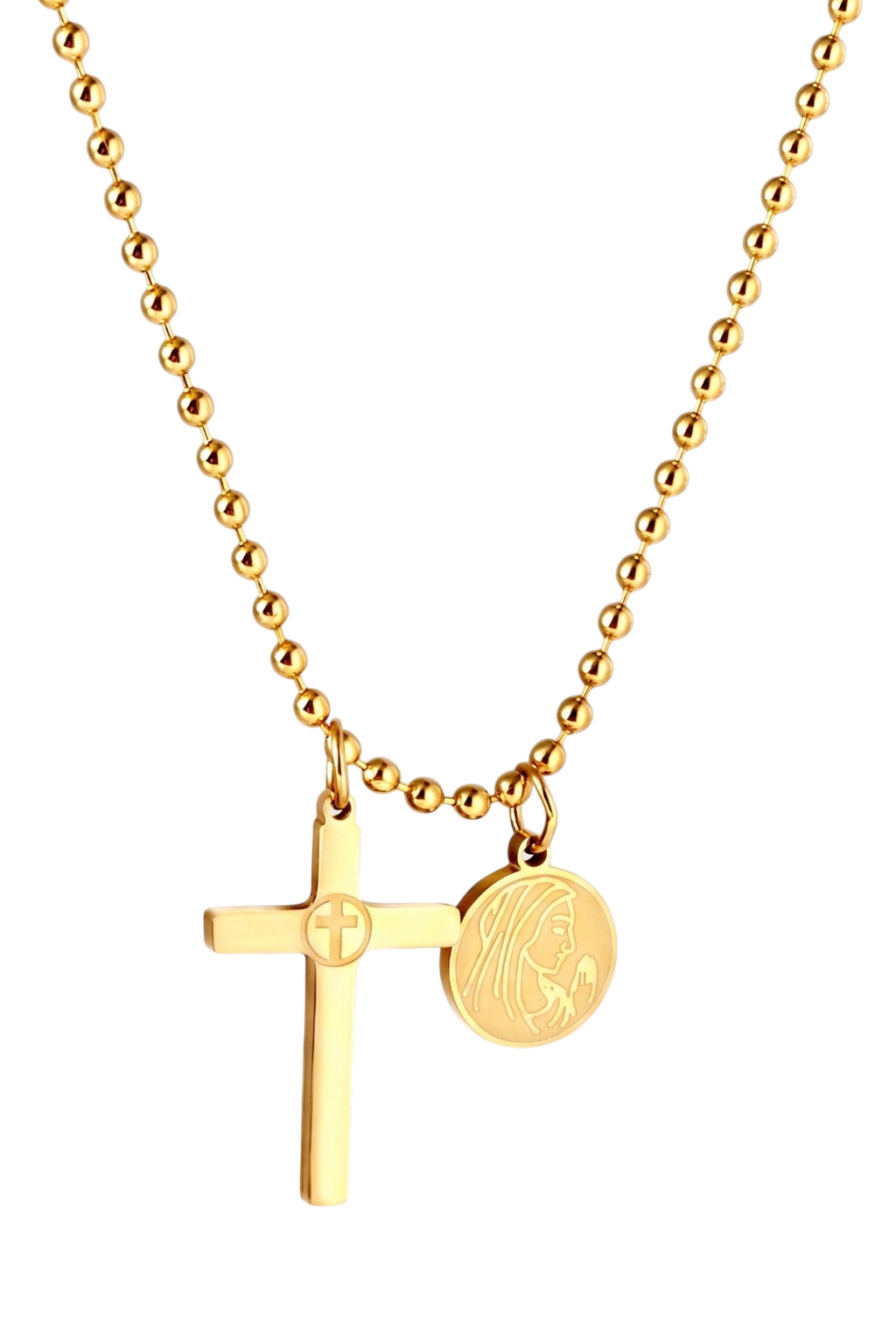 Collier Croix Sur Le Coté - Boutique Chretienne