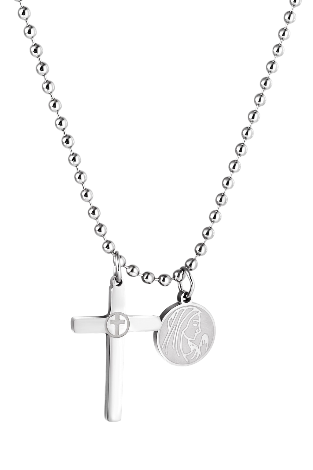 Collier Croix Sur Le Coté - Boutique Chretienne