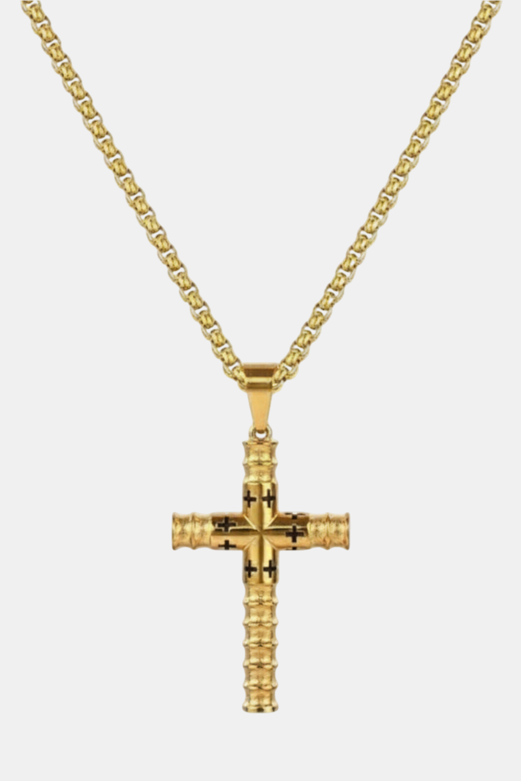 Collar Cruz<br> Circular Oro