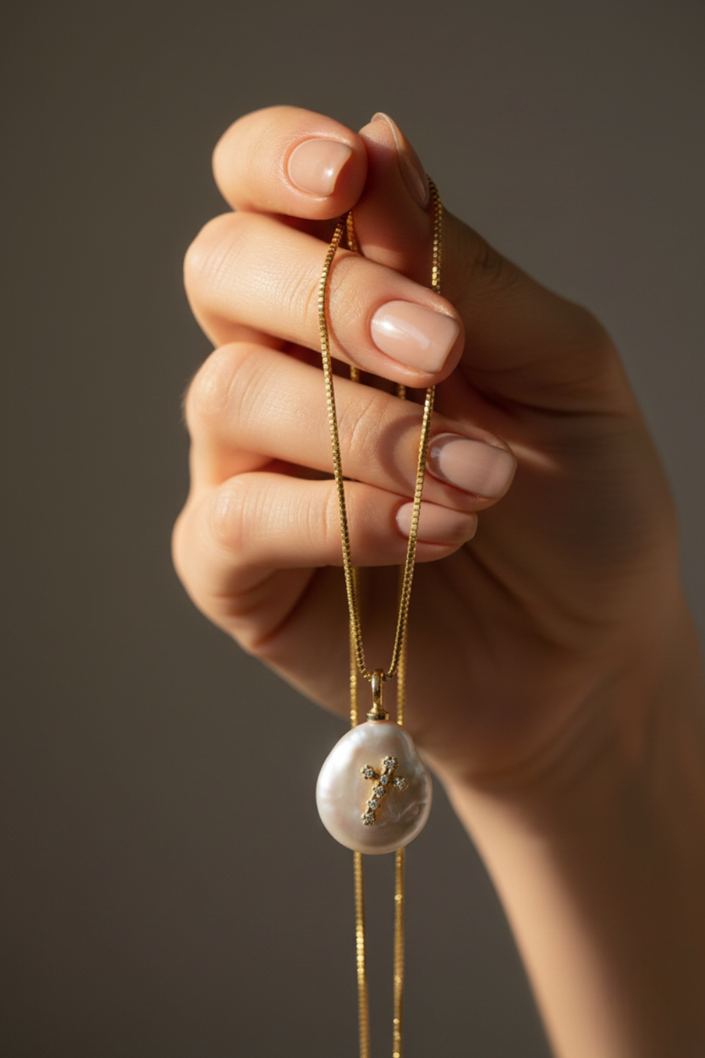 Collana con croce<br> Diamanti incrostati