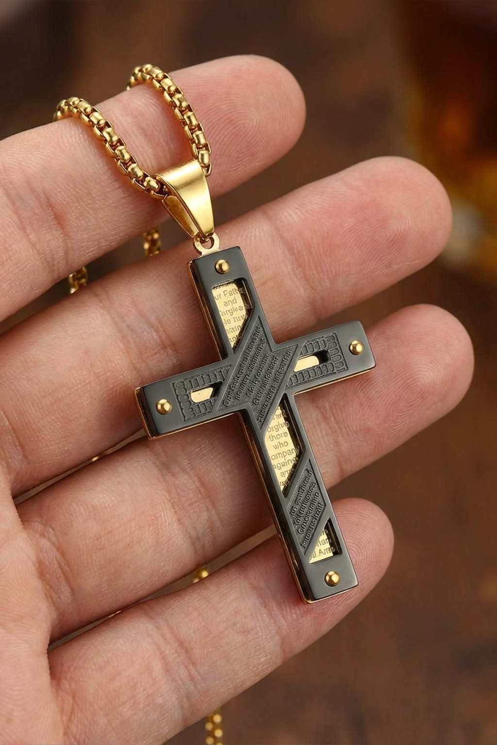 Collana a doppio strato da uomo Vnox