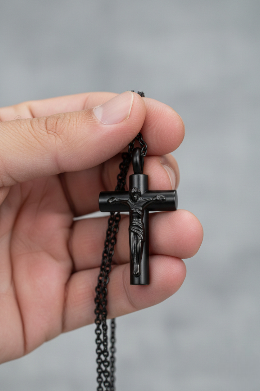 Collar Jesús<br> Cruz Negra