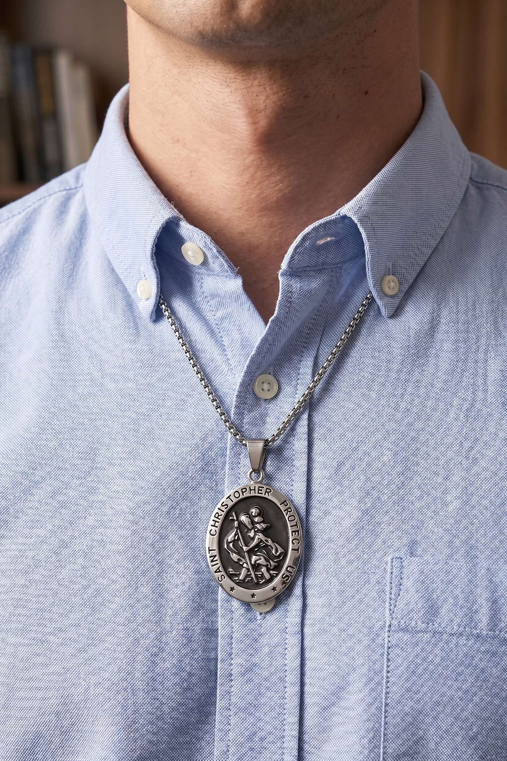 Collier ST CHRISTOPHE Homme II - Boutique Chretienne