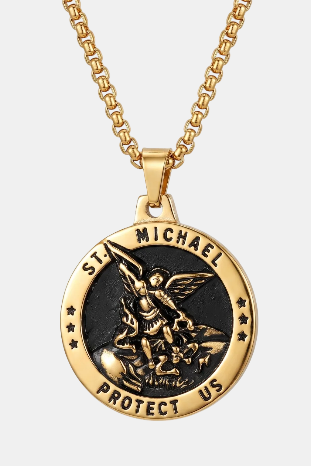 Collier ST MICHEL ARCHANGE - Couleur OR - Boutique Chretienne