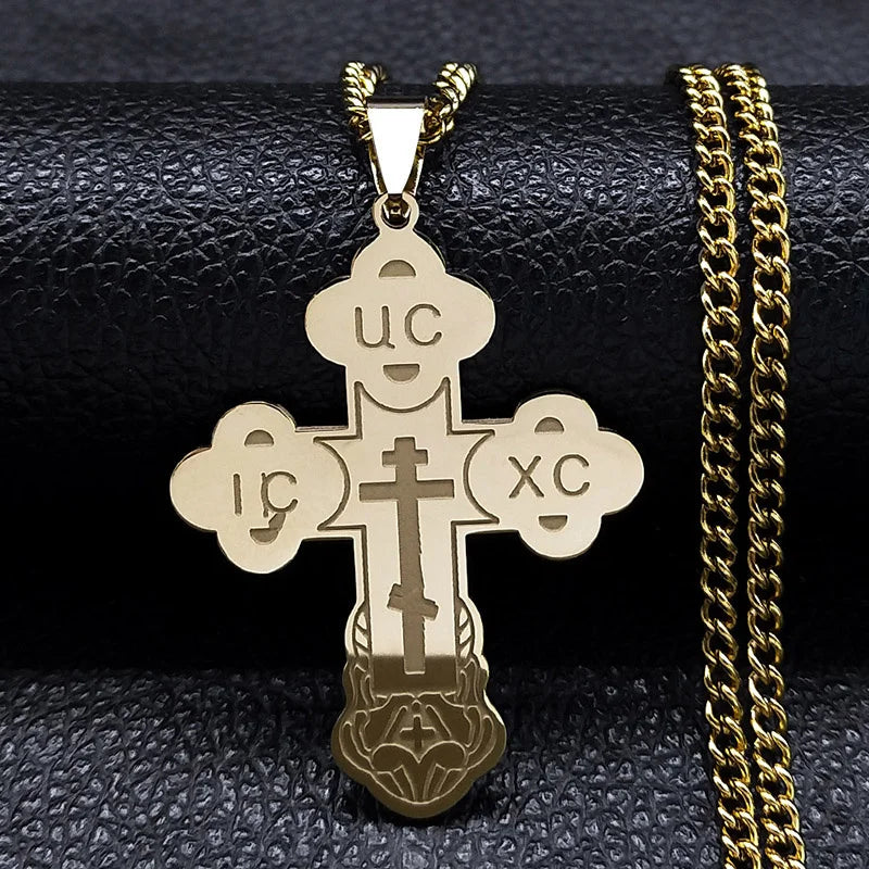 Collier Croix Orthodoxe - Boutique Chretienne