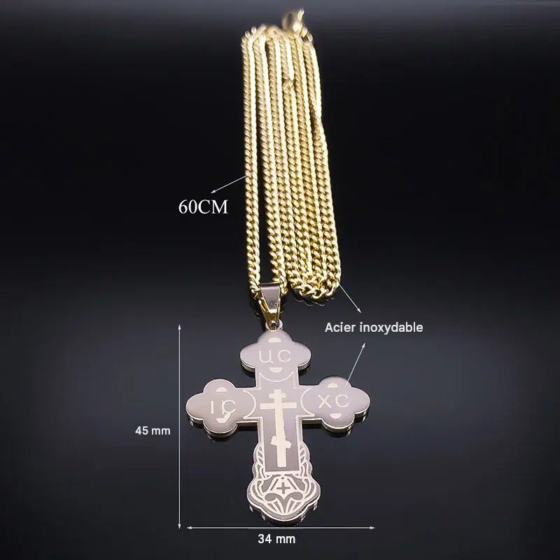 Collier Croix Orthodoxe - Boutique Chretienne