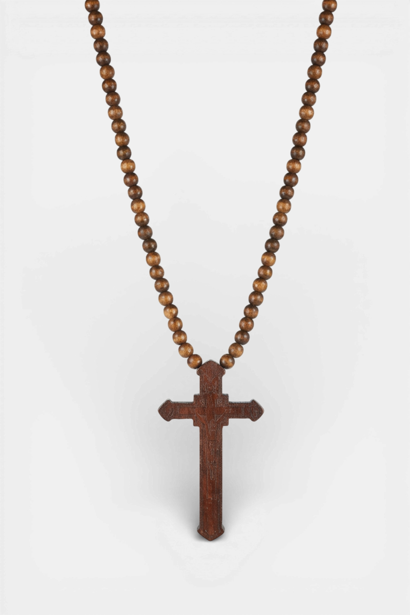 Grande rosario in legno antico