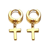 Boucles d'Oreilles Croix 3cm