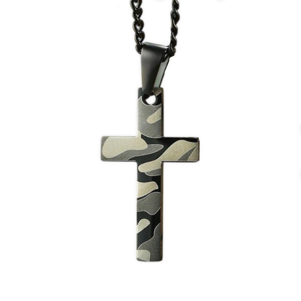 Collier Croix Homme<br> Collier Camouflage-Boutique Chrétienne