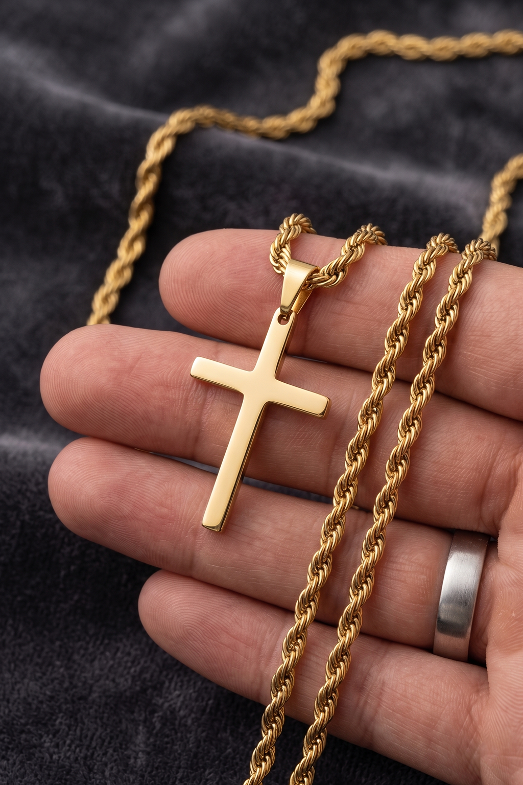 Pendentif Croix Fine - Boutique Chretienne