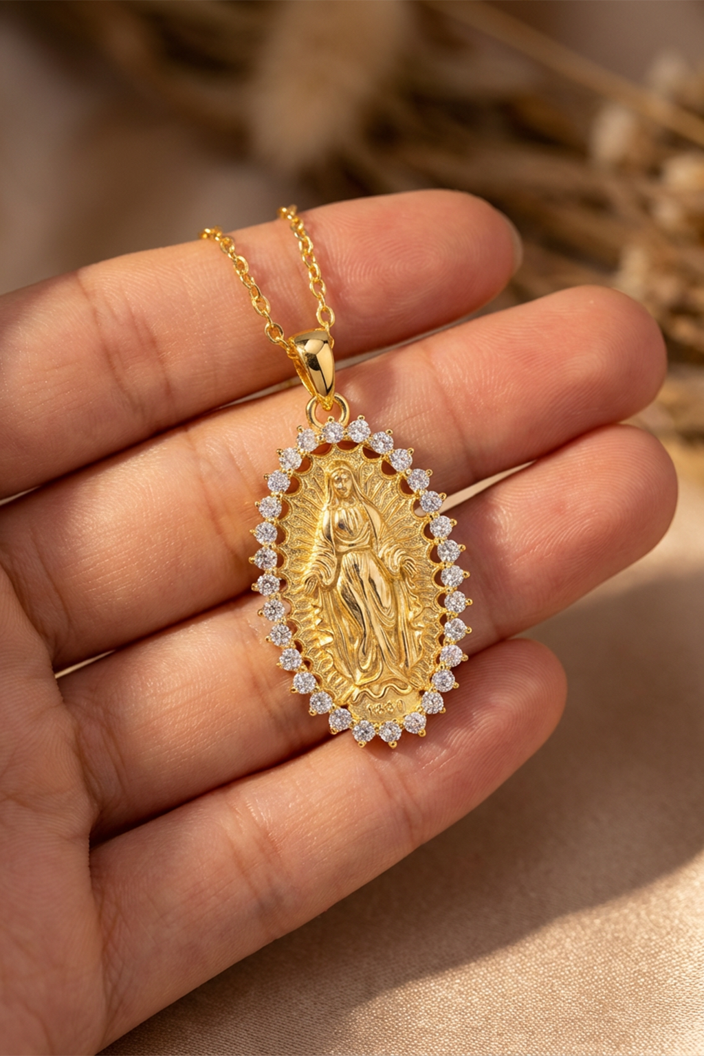 Pendentif Vierge Marie Or