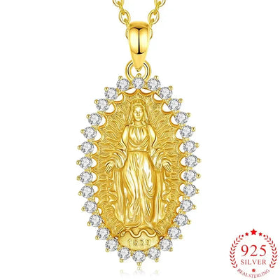 Pendentif vierge marie or-Boutique Chrétienne