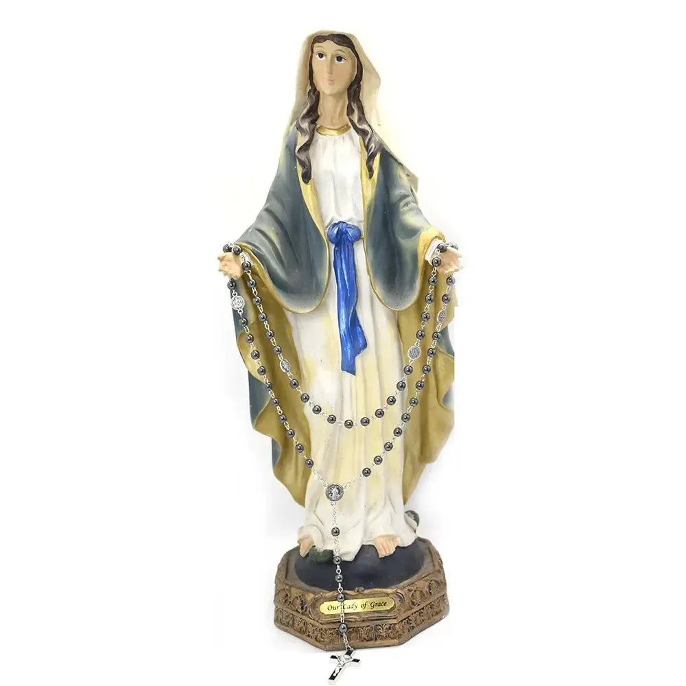 chapelet noir et argent-Boutique Chrétienne