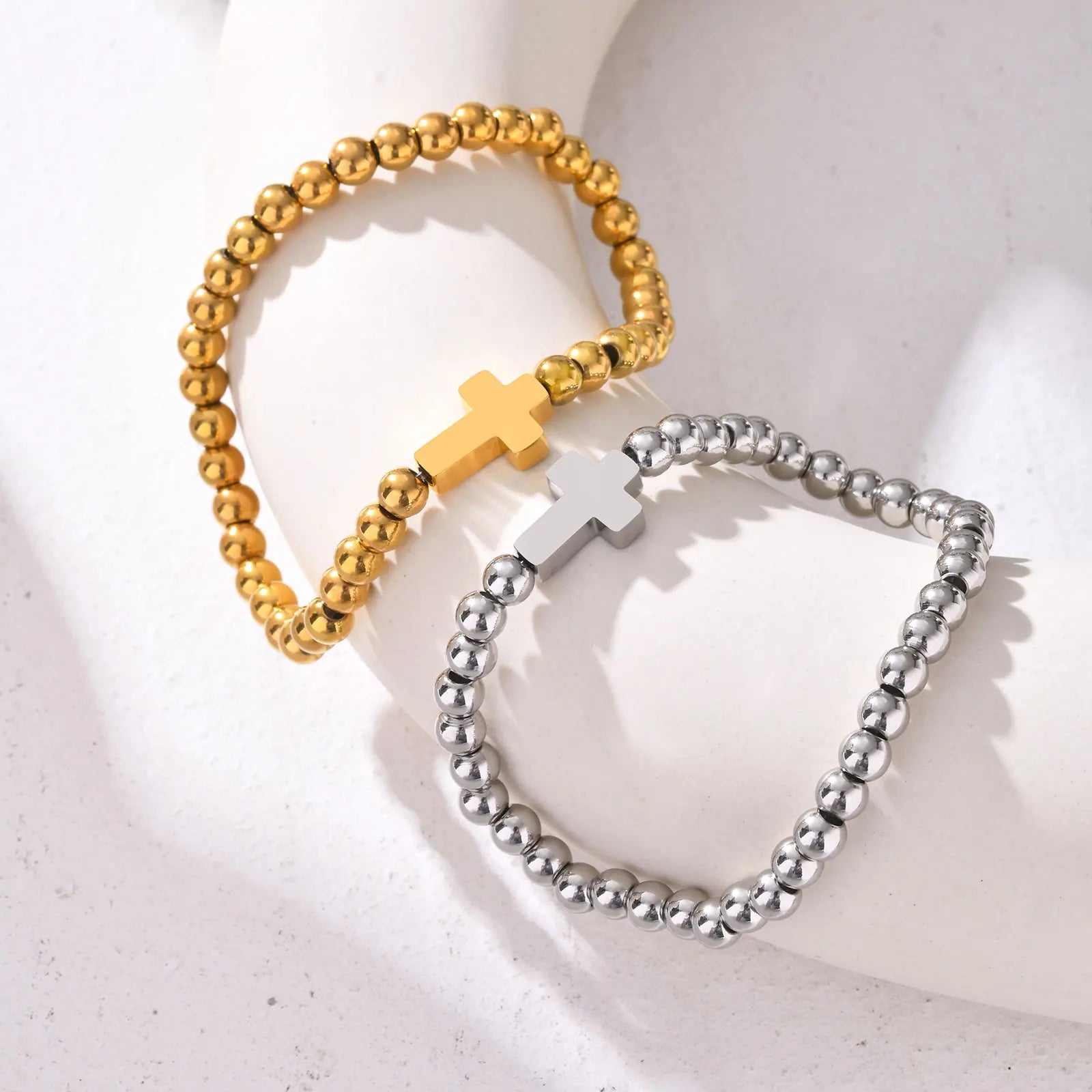 Bracelet Croix Perle II - Boutique Chretienne